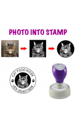Customise Photo/image  Self-Inking/Pre-Inked Rubber Stamp (Round) - Assorted Size Available